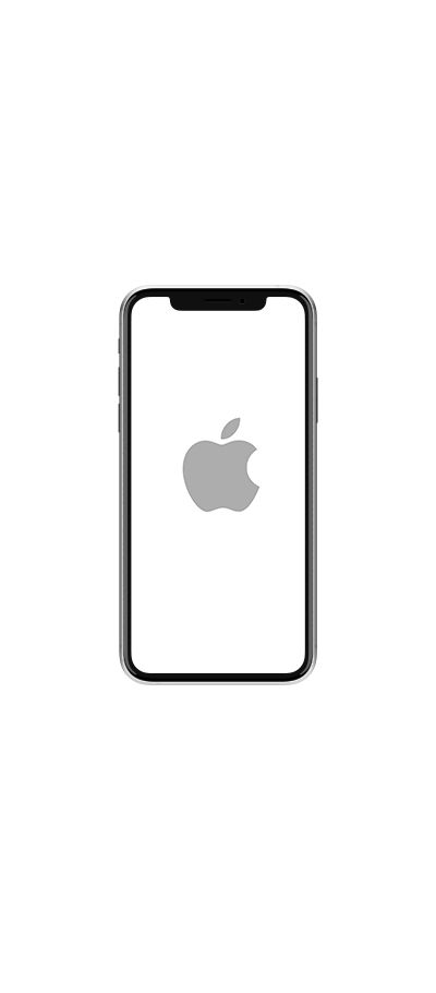 iPhone with apple logo on screen